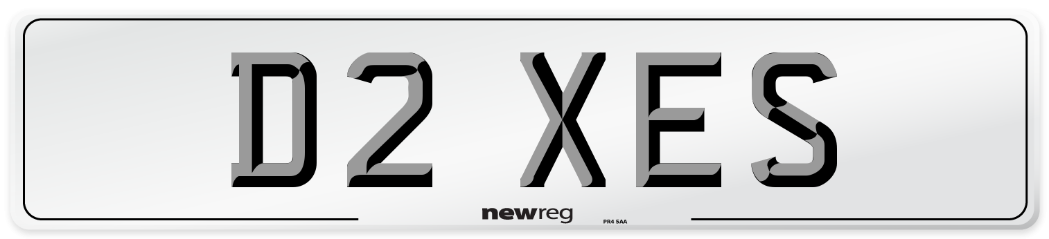 D2 XES Number Plate from New Reg